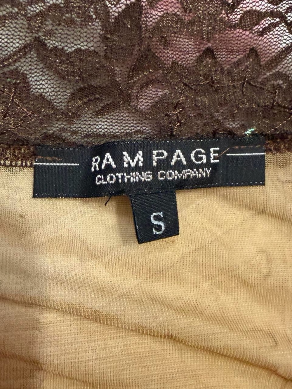 Vintage Y2K Rampage brown lace & sequin top 🤎 - Picture 4 of 4